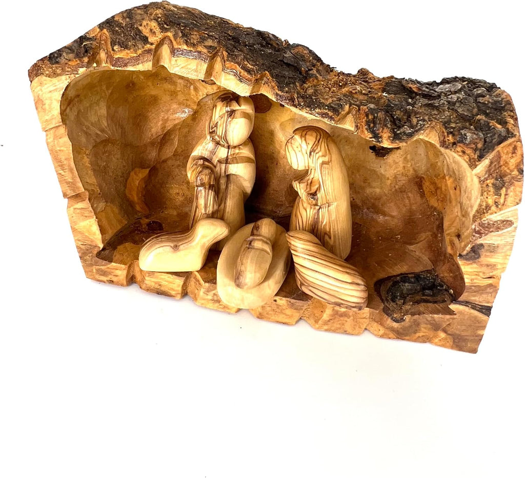 Olive Wood Nativity Manger Scene Set, Small, 6-Piece