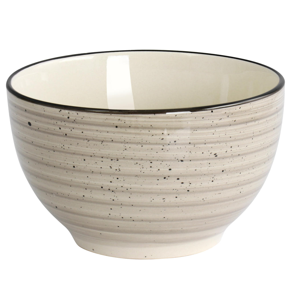 Gia 24 Piece Stoneware Dinnerware Set (Cream)