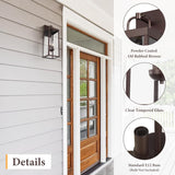 Outdoor Wall Sconce Light, 20 Inch Tall Transitional Exterior Wall Lighting with Clear Glass
