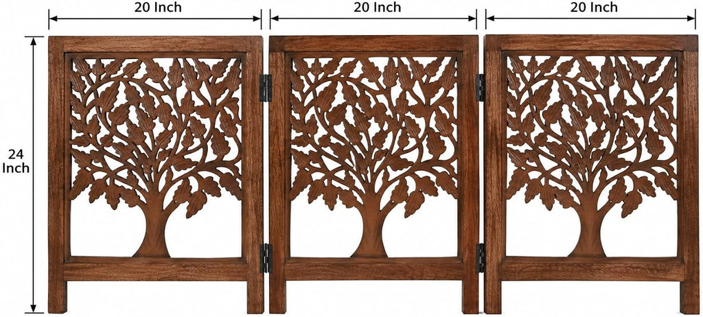 Free Standing Dog gate, Wooden Foldable Pet gate for Doorways