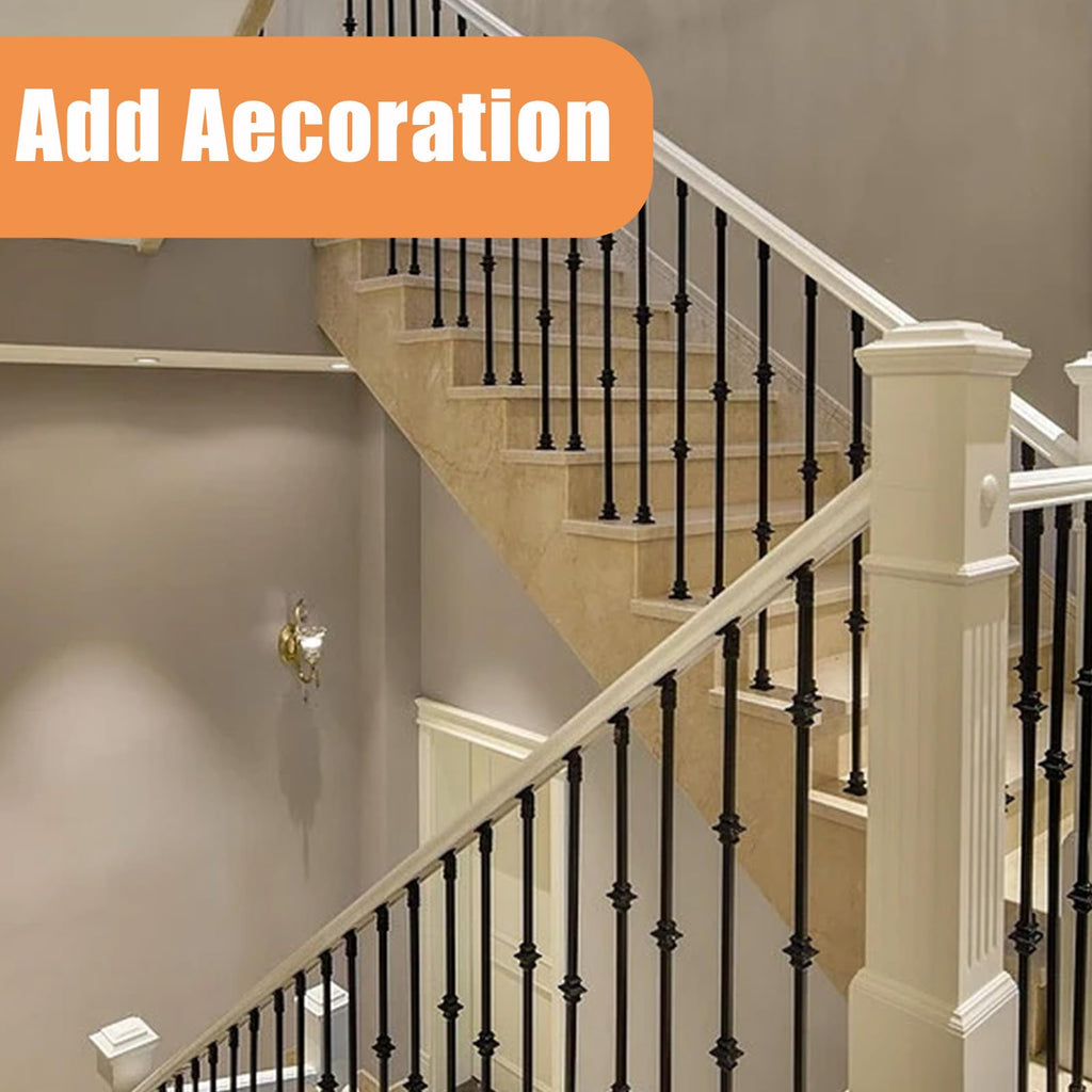 50 Pcs Wrought Iron Balusters, Iron Balusters for Staircase Interior
