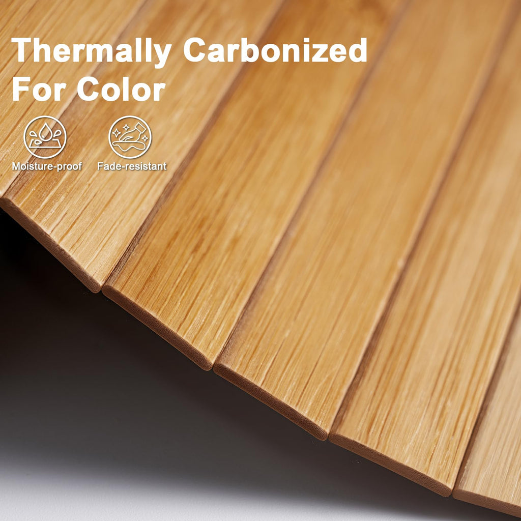 Flexible Bamboo Wall Paneling - 48"x96" Pole Wrap for Basement Columns & Curved Walls - Paintable Wood Slat Tambour