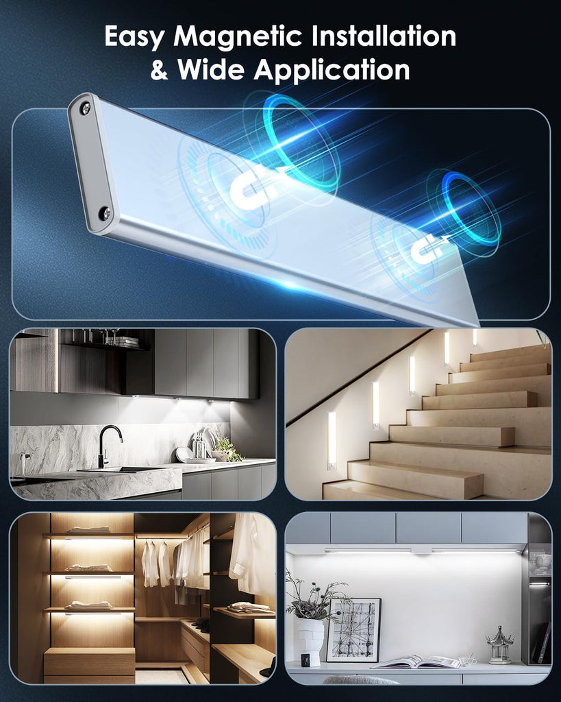 10inch Under Cabinet Lighting, Motion Sensor Light Indoor, 5-Pack