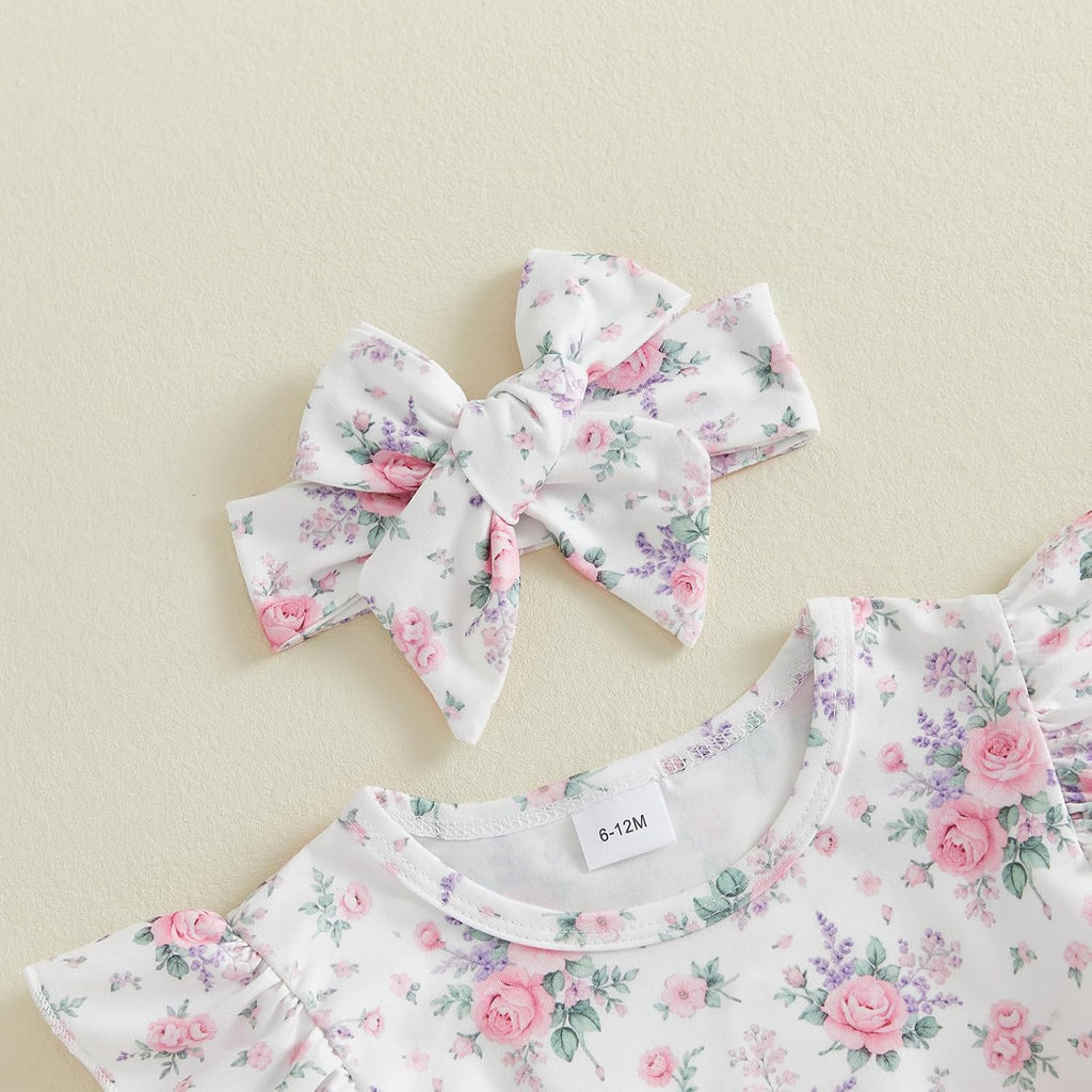Toddler Baby Girl Fall Outfit Tunic Long Sleeve Shirt Pants Headband Set