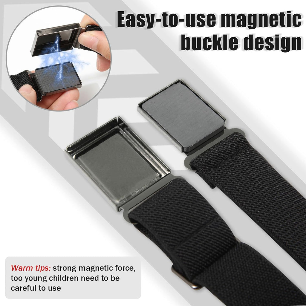 Boys Magnetic Kids Belt Adjustable Elastic Toddler Girl Belts 4 Pcs