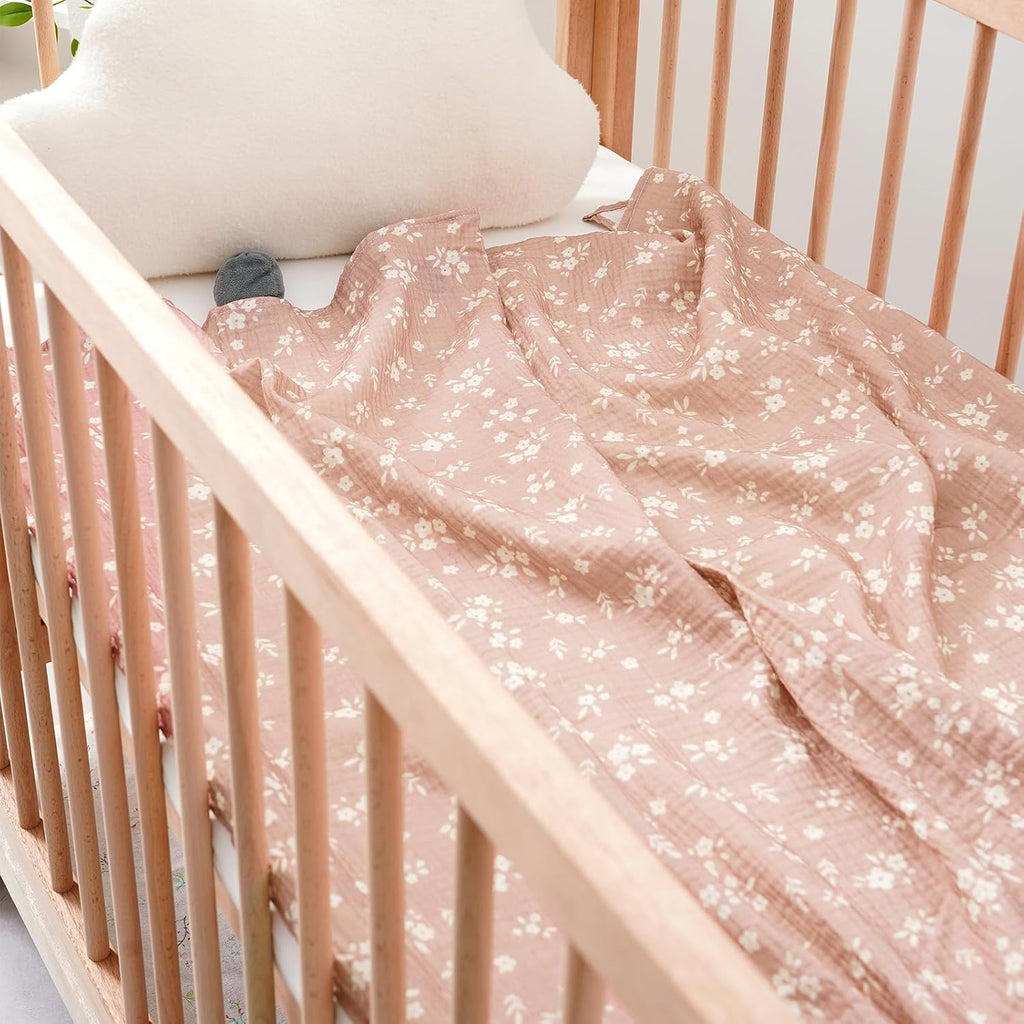 4Set Muslin Swaddle Blankets Ultra Soft Baby for Newborns