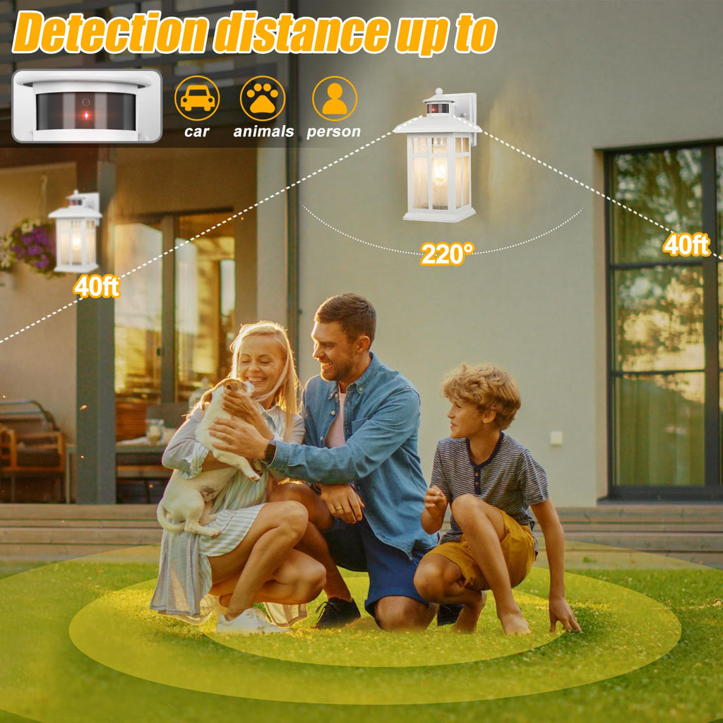 Dawn to Dusk Motion Sensor Exterior Wall Light Fixtures