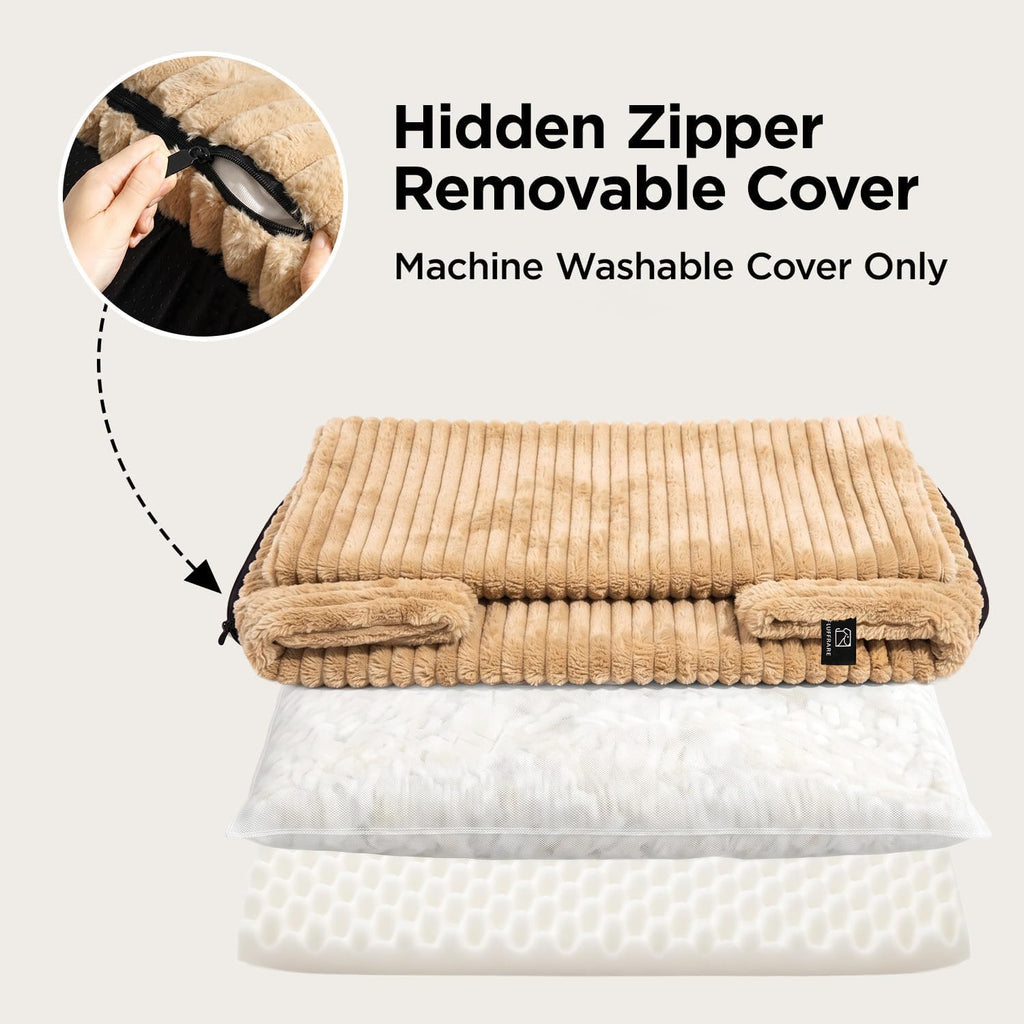 Orthopedic Dog Couch, Fluffy Pet Sofa Bed, Washable Cover