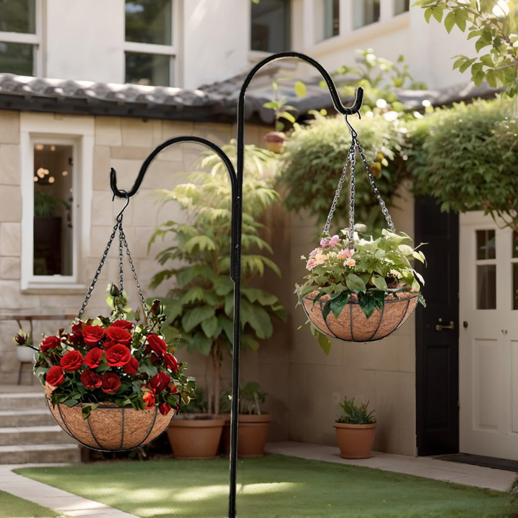 Hanging Baskets for Plants Outdoor(12 inch 4 Pack)- Coconut Coir Hanging Planters Outdoor, Metal Wire Baskets with
