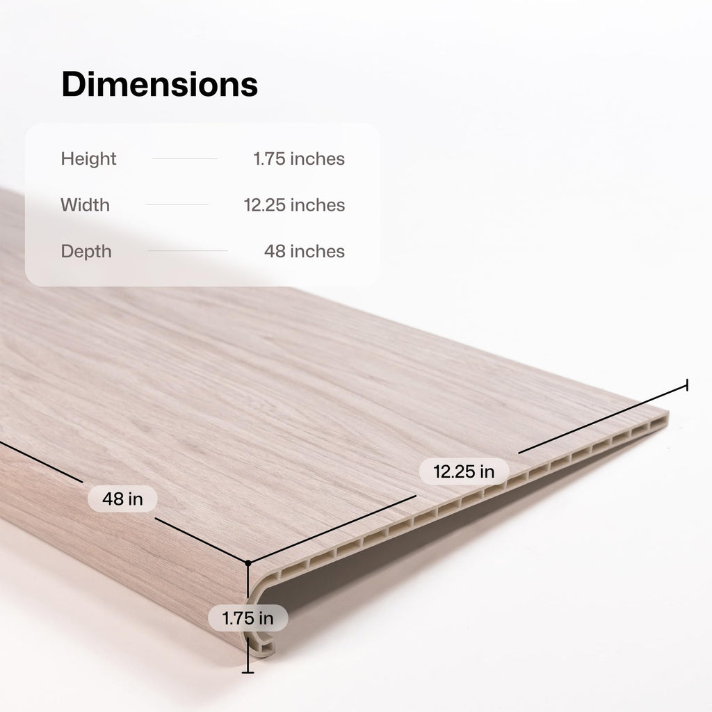 Stair Remodel/Stair Refinishing Kit, Includes 2 Stair Treads, 2 Risers, and 2 Returns - Real Wood Look and Texture