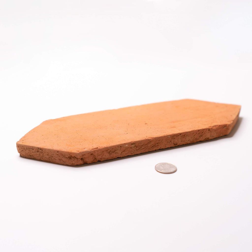 Natural Terracotta Picket + Square (2 Piece Pattern), Orange (Model: TCB02-03)