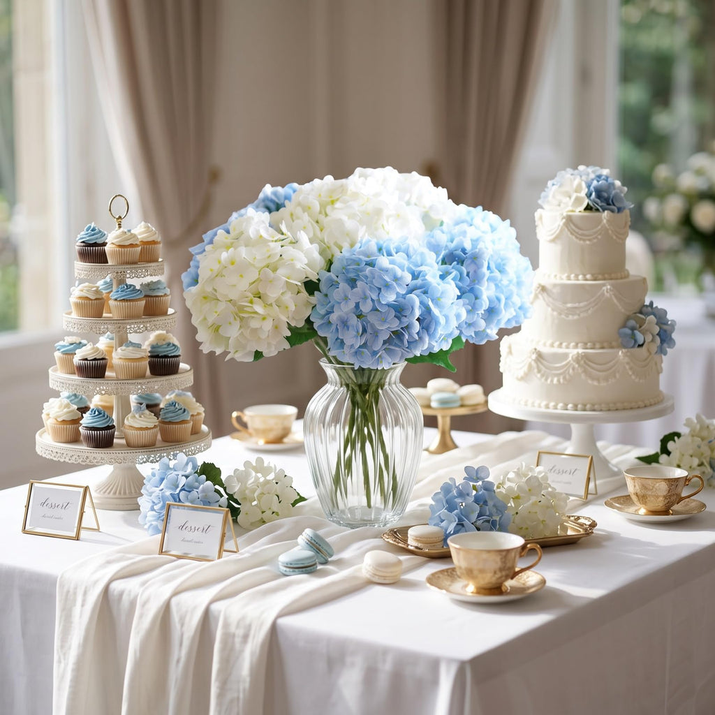 4 Pcs 20In Blue Artificial with Stems