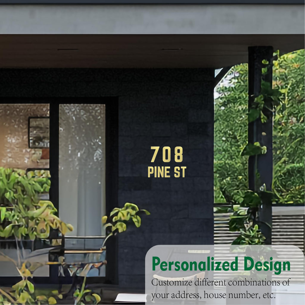 12 Inch Stainless Steel Metal Floating Door Numbers, Matte Black Metal Letters, Modern Metal House Numbers, Metal
