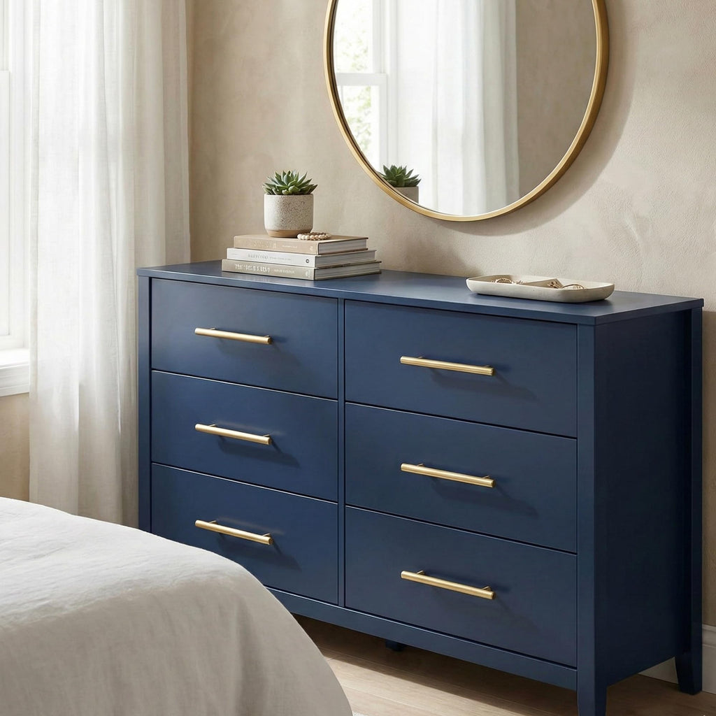 Solid Brass Cabinet Pulls, Brushed Gold Drawer Handles 3