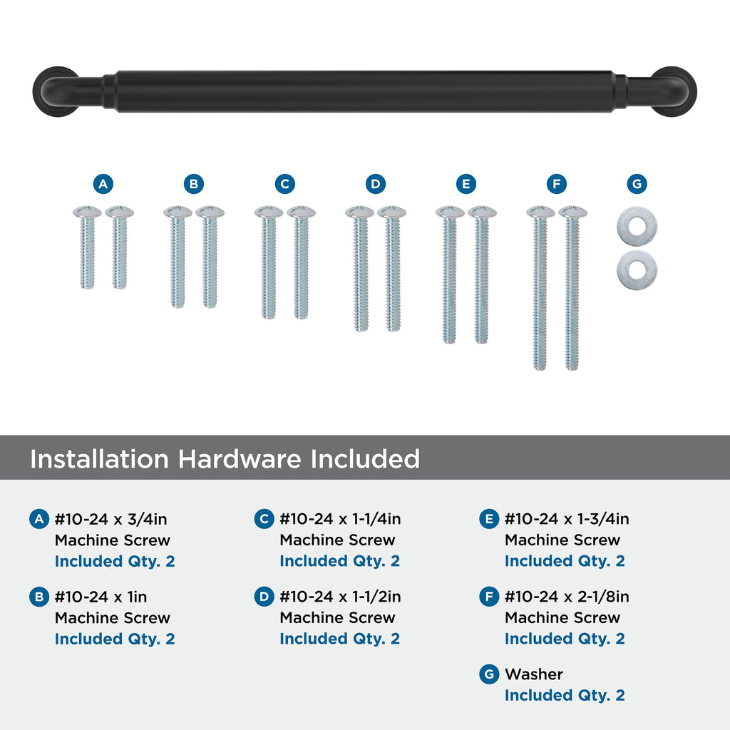 12" Coble Matte Black Appliance Pull