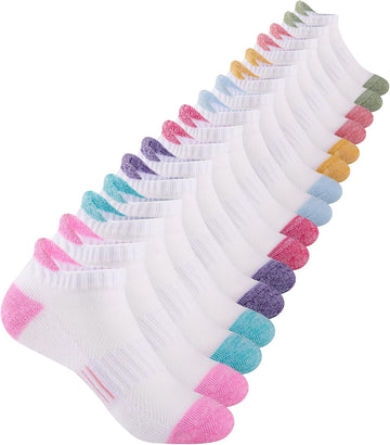 Girls Socks Ankle Athletic Socks For Kids Old Short Socks With Cushioned Sole 8 Pairs