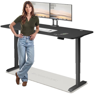 HomePro Standing Desk 80x30 - Made in Europe, Ergonomic Sit Stand Home Office Desk, Electric Height Adjustable, Dual