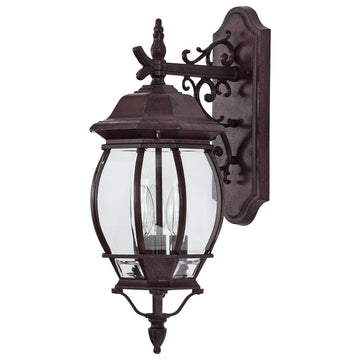 60/892 Traditional Three Light Outdoor Wall Mount from Central Park Collection in Bronze/Dark Finish