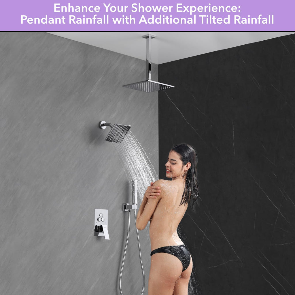 Shower Faucet Set Chrome Modern Shower System