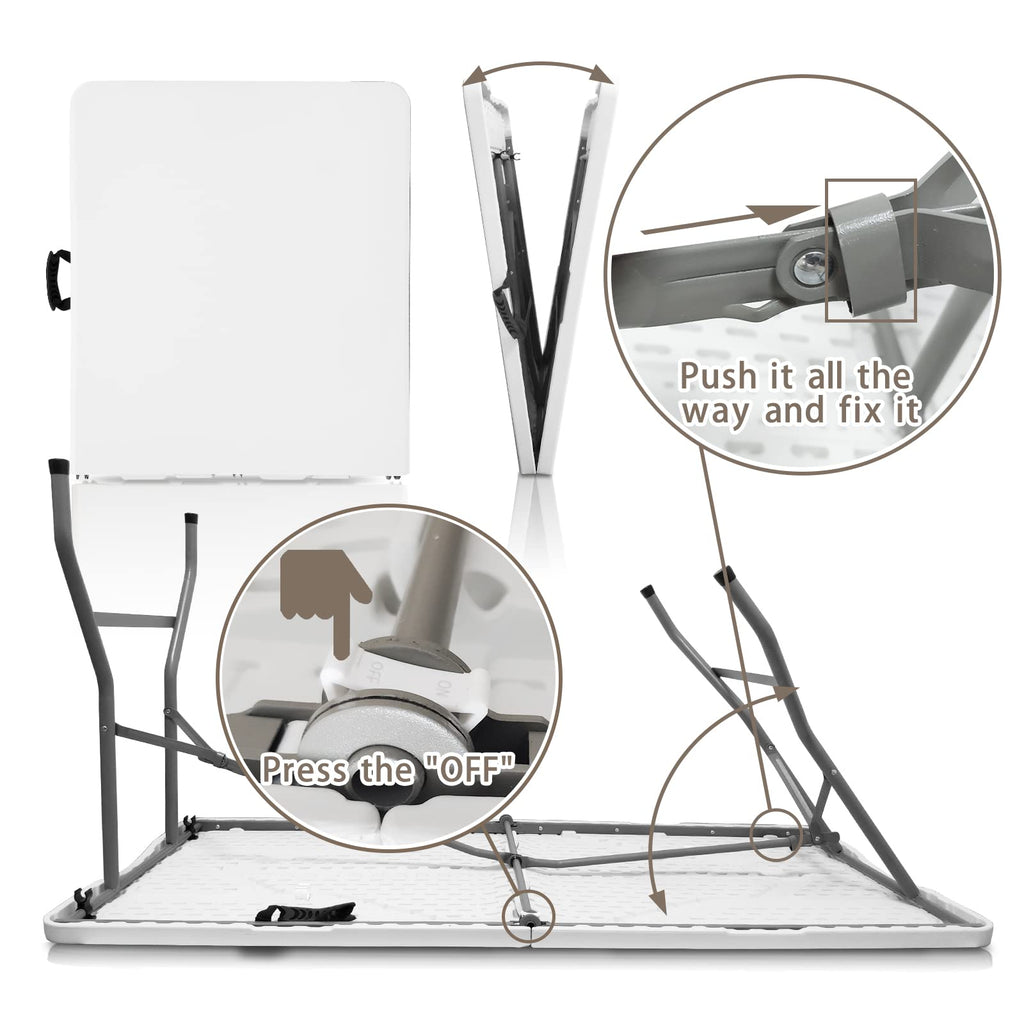 5FT Folding Table, Versatile Foldable Table, Portable