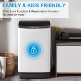 Portable Washing Machine, 16LBS Full Automatic Washer and Spinner, 10 Programs with Child Lock & Energy-Saving