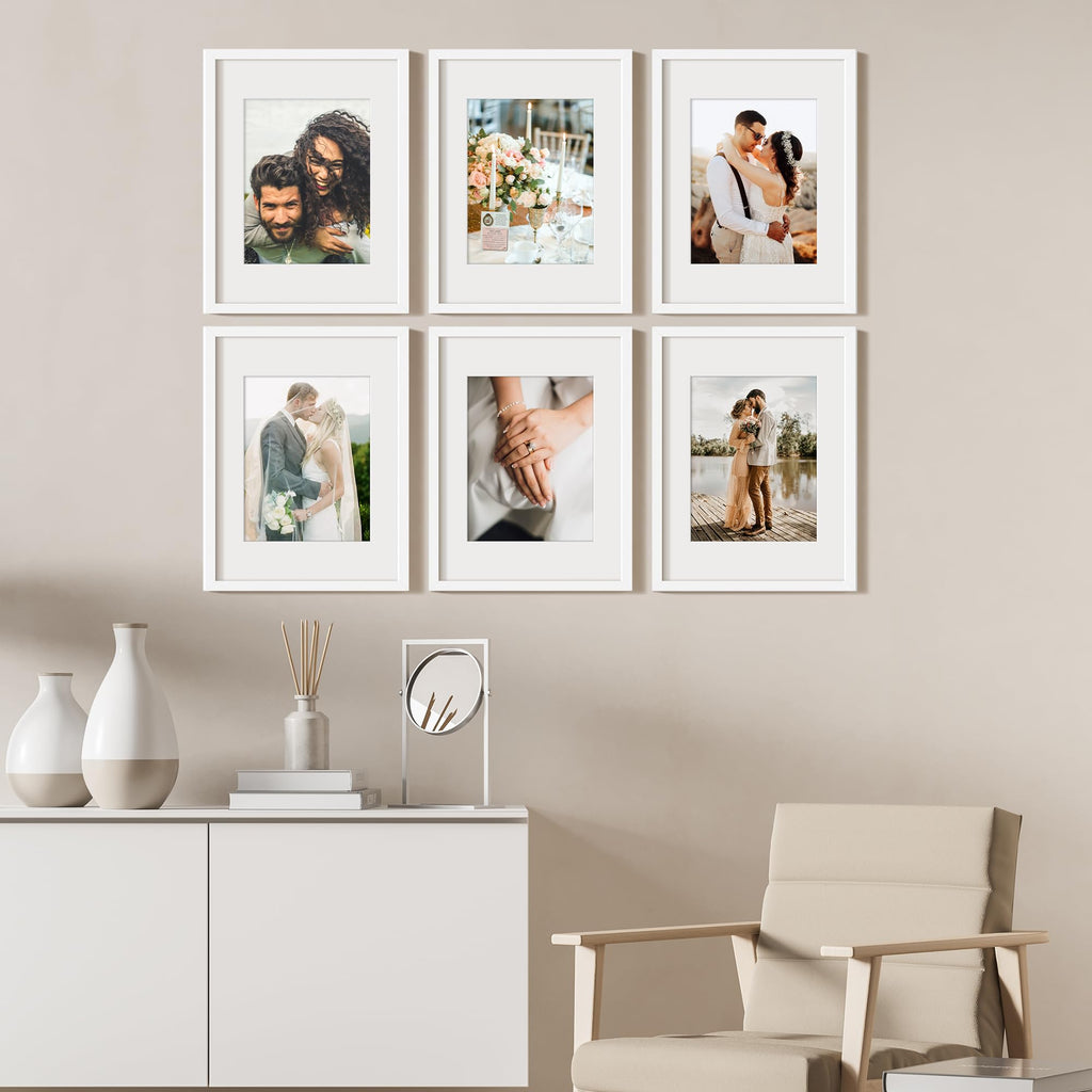 12x16 Picture Frame, Gallery Wall Frames Set of 5, White
