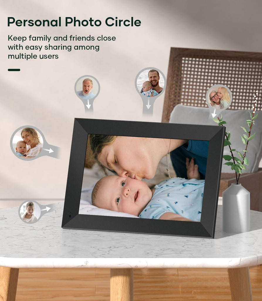 10.1" WiFi Digital Picture Frame No Subscription with Stand