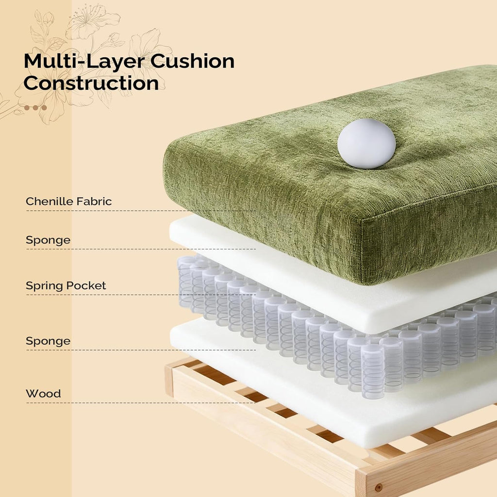 122" Cloud Teddy White Convertible Sectional Sofa