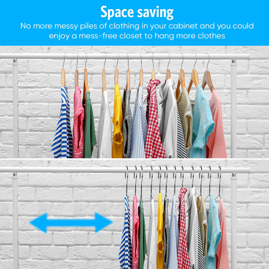 Heavy Duty Stainless Steel Coat Hangers - 40 Pack of 17.7 Inch Ultra Thin, Space Saving Clothes Hangers (Silver)
