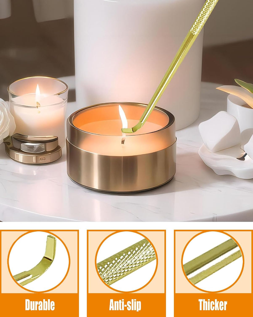4 in1 Candle Accessory Set with Rechargeable Candle Lighter, Candle Wick Trimmer, Candle Wick Snuffer, Candle Wick
