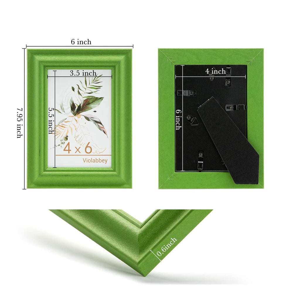 4x6 Picture Frame Set of 4, 4 x 6 Colorful Frame of Modern Style