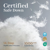 Goose Down Fiber Comforter King - All-Season Hotel Quality Duvet Insert, High Fill Power, Ultra Soft
