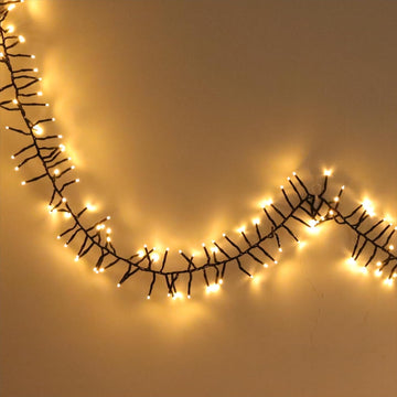 380 LED Cluster String Lights 28.9 FT Total Length with 8 Lighting Modes Memory & Timer Function Connectable