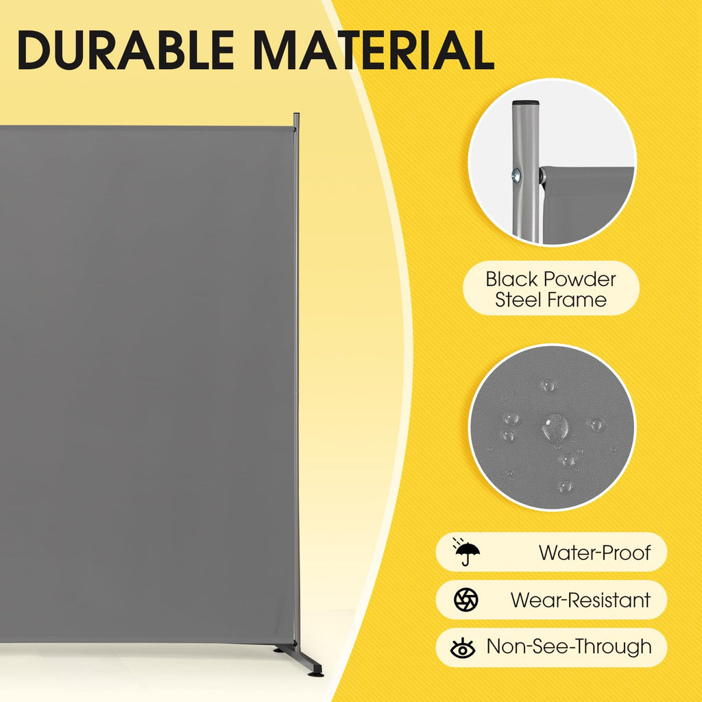 Indoor Room Divider, Portable Office Divider, Room Divider Wall Screen 2 Large Panel, Folding Partition Privacy