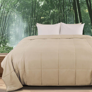 Viscose from Bamboo Comforter Cooling Lightweight Duvet Insert, Organic Natural Summer Bedding Blanket for Hot