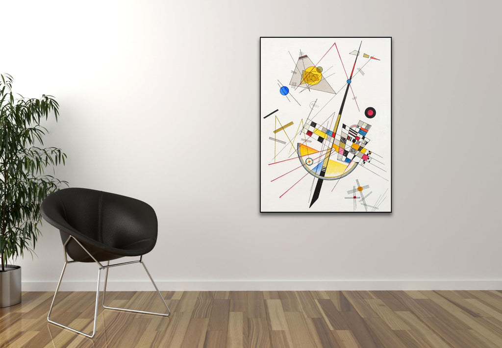 Wassily Kandinsky Canvas Wall Art Delicate Tension Poster Abstract Classic Art Reproduction Master Painting Room