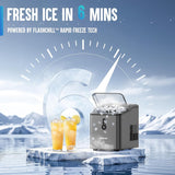 Nugget Ice Maker Countertop - 6 Mins Fast Ice Production, FLASHCHILL, 26.5 LBS/Day, Self-Cleaning, Compact Portable