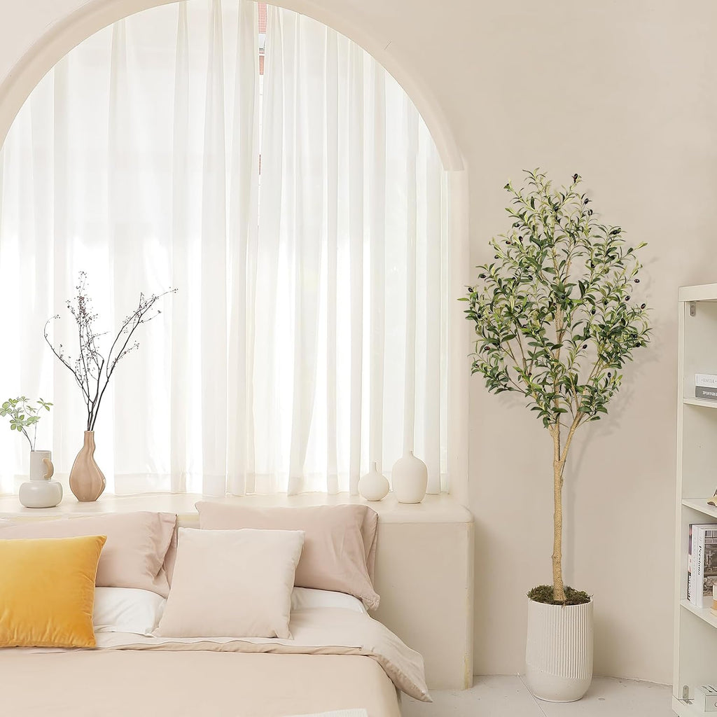 6FT Artificial Olive Tree Indoor with Realistic Appearance