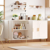 60" Sideboard Buffet Cabinet, Large Credenza Storage Cabinet, Modern Console Table with Doors and Shelves