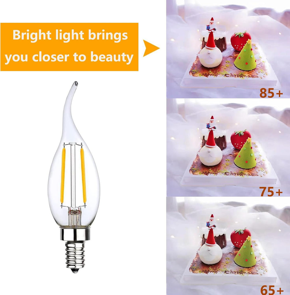 Dimmable E12 LED Bulb 25 Watt Equivalent Candelabra Light Bulbs