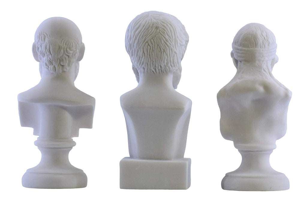 Socrates Aristotle Plato Greek Philosopher Bust Head Statue Sculpture