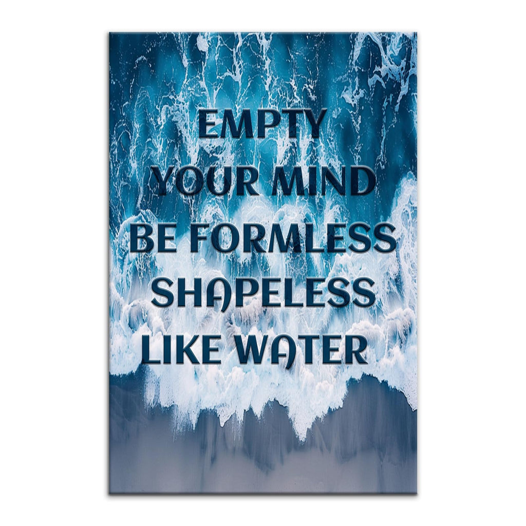 Ocean Wave Quote Wall Art, Water Typography Canvas Decoration