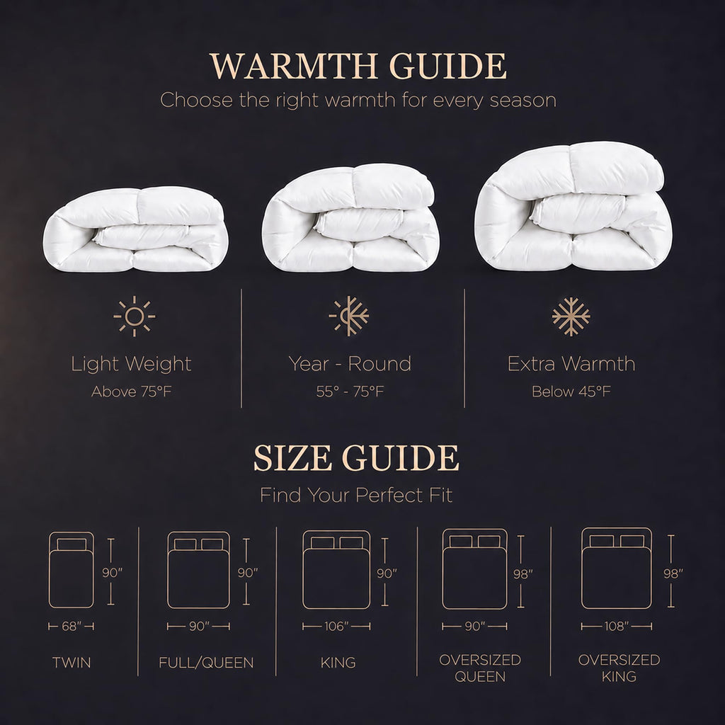 Goose Feather Down Fiber Comforter Duvet Insert