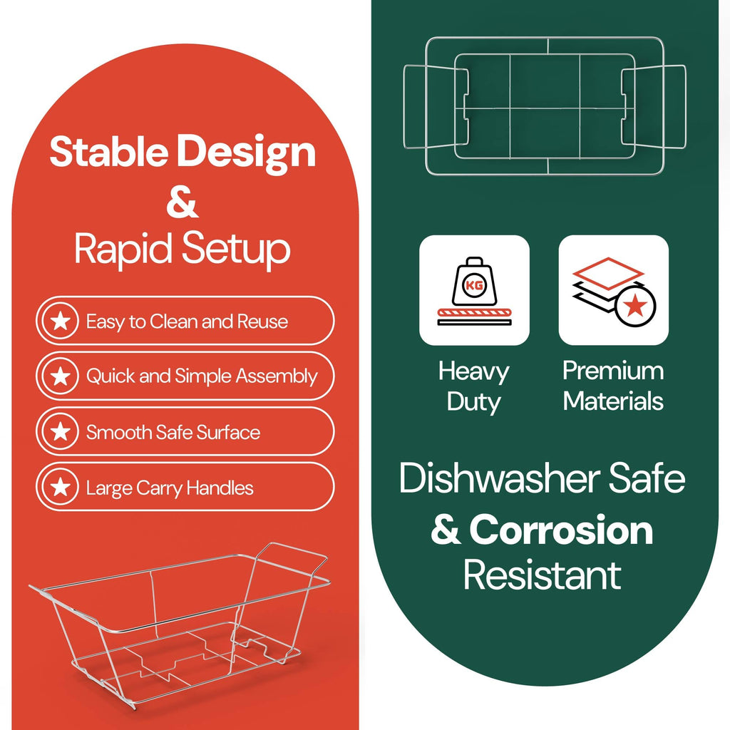Chafing Wire Racks, Durable Steel Chafing Racks for Buffet - 12 Pack