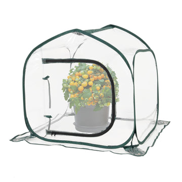 Mini Transparent Pop Up Greenhouse for Indoor and Outdoor Backyard Gardens - Portable Large Space and Durable