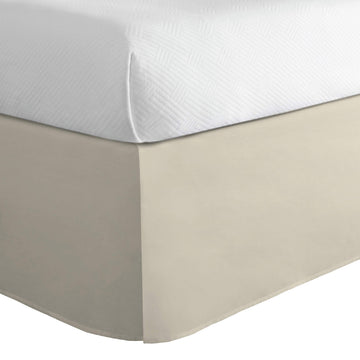 Classic Tailored Bed Skirt Dust Ruffle, Cotton Blend Design, 14" Drop Length, California King, Buttercream