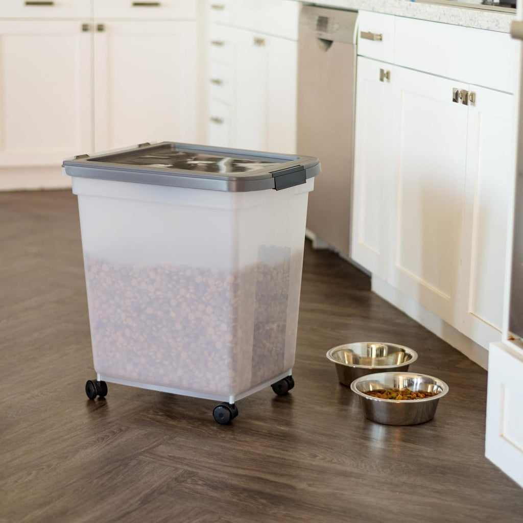 USA Dog Food Storage Container, Up to 50 lbs, Dark Gray, Made in USA