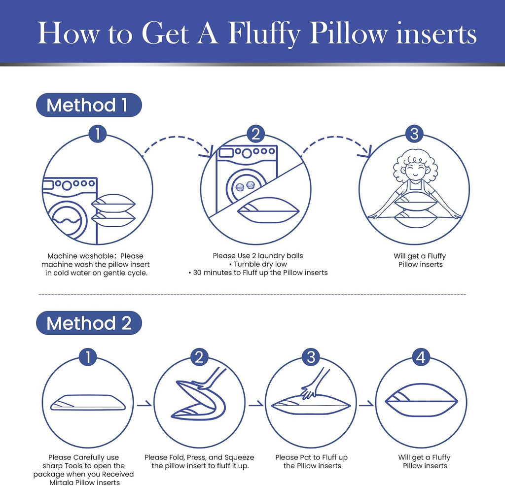 18 x 18 Throw Pillow Inserts() Firm & Fluffy Decorative Down Alternative 18 Pillows for Couch Sofa Bed Living - Set of 2