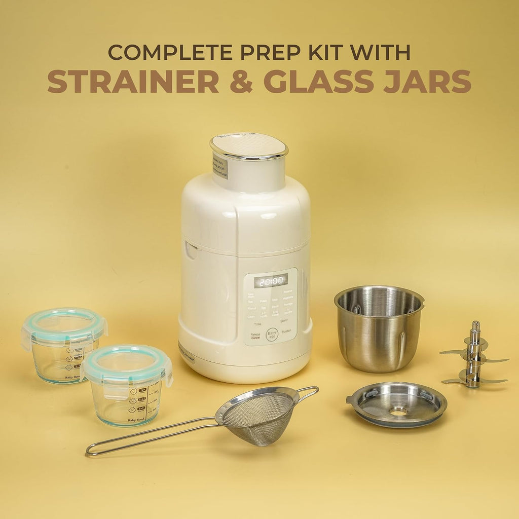 Stainless Steel Baby Food Maker Steamer, Blender, Strainer & 2 Jars