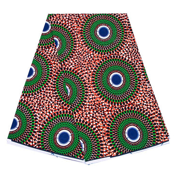 African Fabric 100% Cotton Ankara Wax Print Fabric 6 Yards Cloth for Party Dress